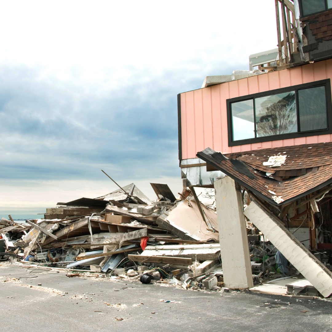 Hurricane Damage to Commercial Building in Port St. Lucie Florida