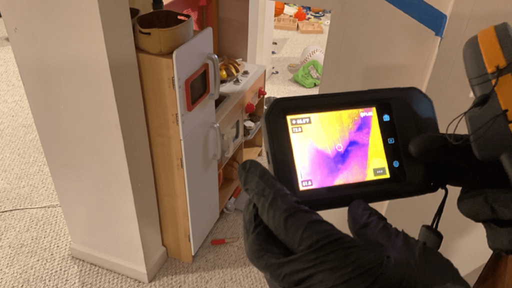 Detecting And Mapping Moisture Home In Basement